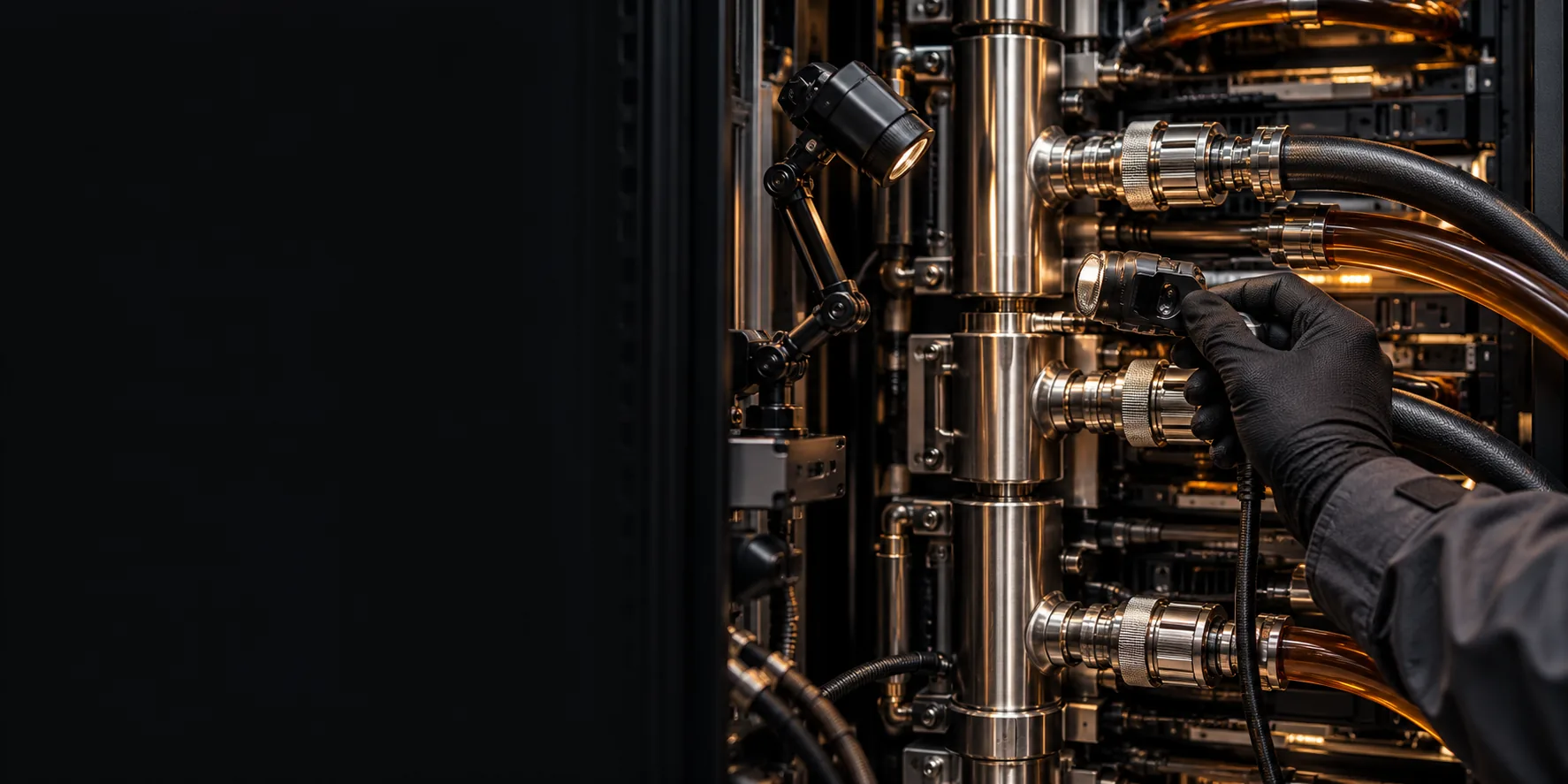Concept image of liquid-cooled rack inspection